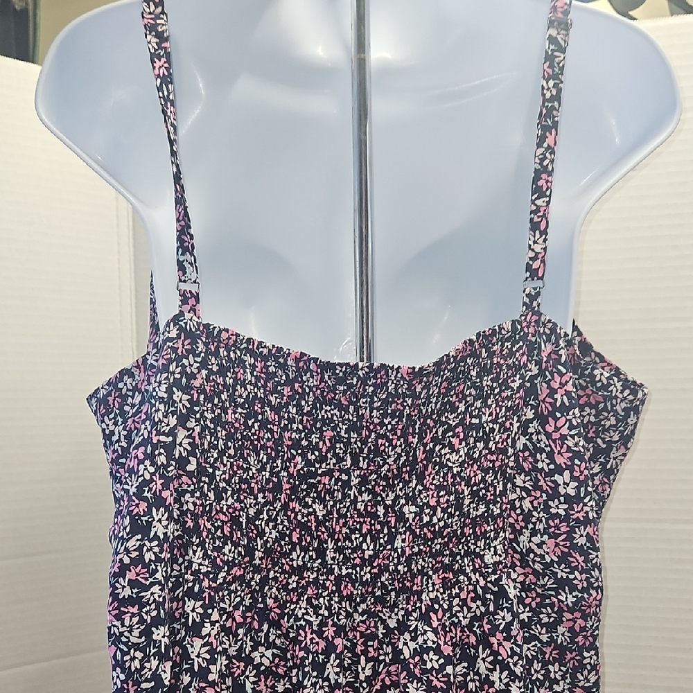 GAP Navy and Pink Floral Dress XL. - Picture 5 of 8